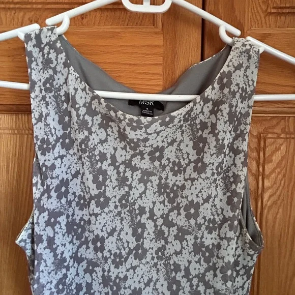 MSK Gray Floral Maxi Dress - Picture 3 of 6